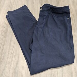 Lululemon Mens Navy Blue ABC Classic Pant Relaxed Size 36x31 Casual Everyday